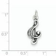 thumbnail image 2 of Beautiful Sterling Silver Antiqued Music Note Charm, 2 of 2