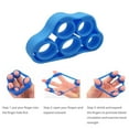 thumbnail image 2 of 3 anillos de agarre para los dedos, entrenador de rehabilitación de muñeca, empuñaduras de silicona para manos (B) Hugtrwg  Para Estrenar, 2 of 8