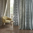 thumbnail image 6 of Blackout Curtain, Grommet Curtains Panels with Printed Ikat, 84" Thermal Insulated Grommet Window Treatments for Apartment, Bad Room, Living Room, Library, Navy, 6 of 7