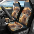 thumbnail image 3 of Yuyamidu Cute Highland Cow Car Seat Covers Front Seats Only, Universal Bucket Seat Cover Fit for Car Truck Van and SUV Comfortable, 3 of 6