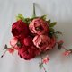 thumbnail image 2 of Nvzi Ramo de peonías artificiales de estilo europeo, 13 flores de primavera, ramos de peonías de seda artificiales, decoración para bodas, aniversarios, ramos de flores, 17, 2 of 5