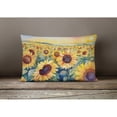 thumbnail image 3 of Carolines Treasures DAC1653PW1216 16 x 12 in. Unisex Kansas Sunflowers in Watercolor Fabric Decorative Pillow, 3 of 4