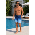 thumbnail image 3 of 2 in 1 Mens Swim Trunks with Compression Liner, 7 Inch Liner Board Shorts for Men, Beach & Swim Shorts, Gifts for Men, 3 of 8