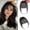 Coffee, variant on Human Hair Clip In Bangs with Sideburns, Natural Looking Fringe Hair Extensions, Real Hair Clip On Bangs for Women Daily Wear Styling(Beige,One Size)