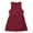 Wine Red, variant on Summer Women's V-neck Sleeveless Dresses Solid Color Casual Pleated Loose Tank Top Dress