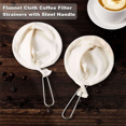 thumbnail image 2 of 8 Pcs Filtres à Café en Flanelle Réutilisables avec Poignée Accessoires de Café Faits Main pour Usage Domestique, 2 of 3