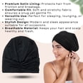 thumbnail image 3 of Kitsch Satin Hair Bonnet for Sleeping - Softer than Silk | Sleeping Bonnets for Women (Black), 3 of 8