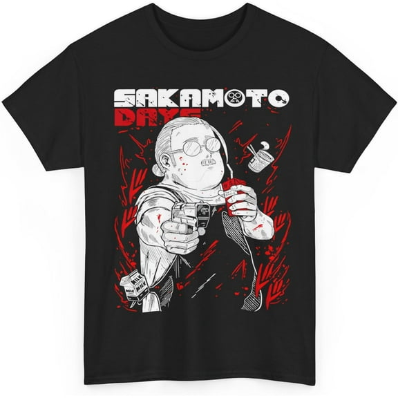 Anime Sakamoto Days Merch T-Shirt Casual Short Sleeved T Shirt Unisex Tee