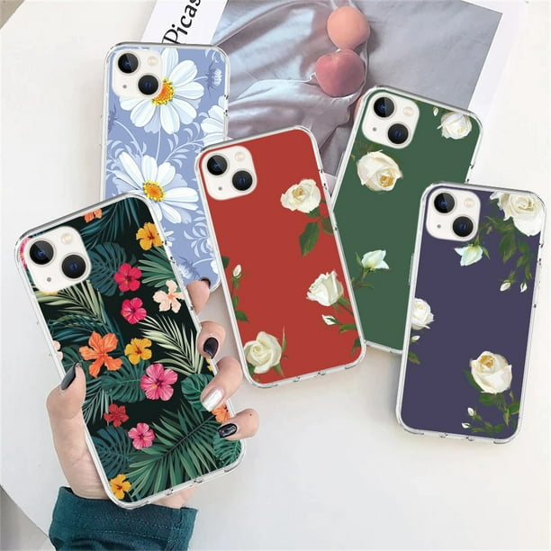 Flowers Soft Case for iPhone 14 14 Pro 14 Plus 13 12 11 Pro Max mini XS ...