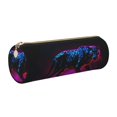 thumbnail image 1 of Easygdp Futuristic Purple Panther A、 para Estuche de Lápices Cilíndrico de Cuero con Cremallera, Organizador de Lápices de Cuero para Escuela, Oficina y Viajes, 1 of 6