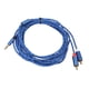 thumbnail image 1 of Cable de audio estéreo azul trenzado de 3,5 mm (1/8") a 2 RCA macho 5m, 1 of 9