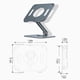 thumbnail image 3 of Matsuzay Soporte plegable para tableta Multi-ángulo de altura ajustable Soporte de aleación de aluminio Soporte de escritorio para el hogar Manos libres Electrónica Gris, 3 of 6
