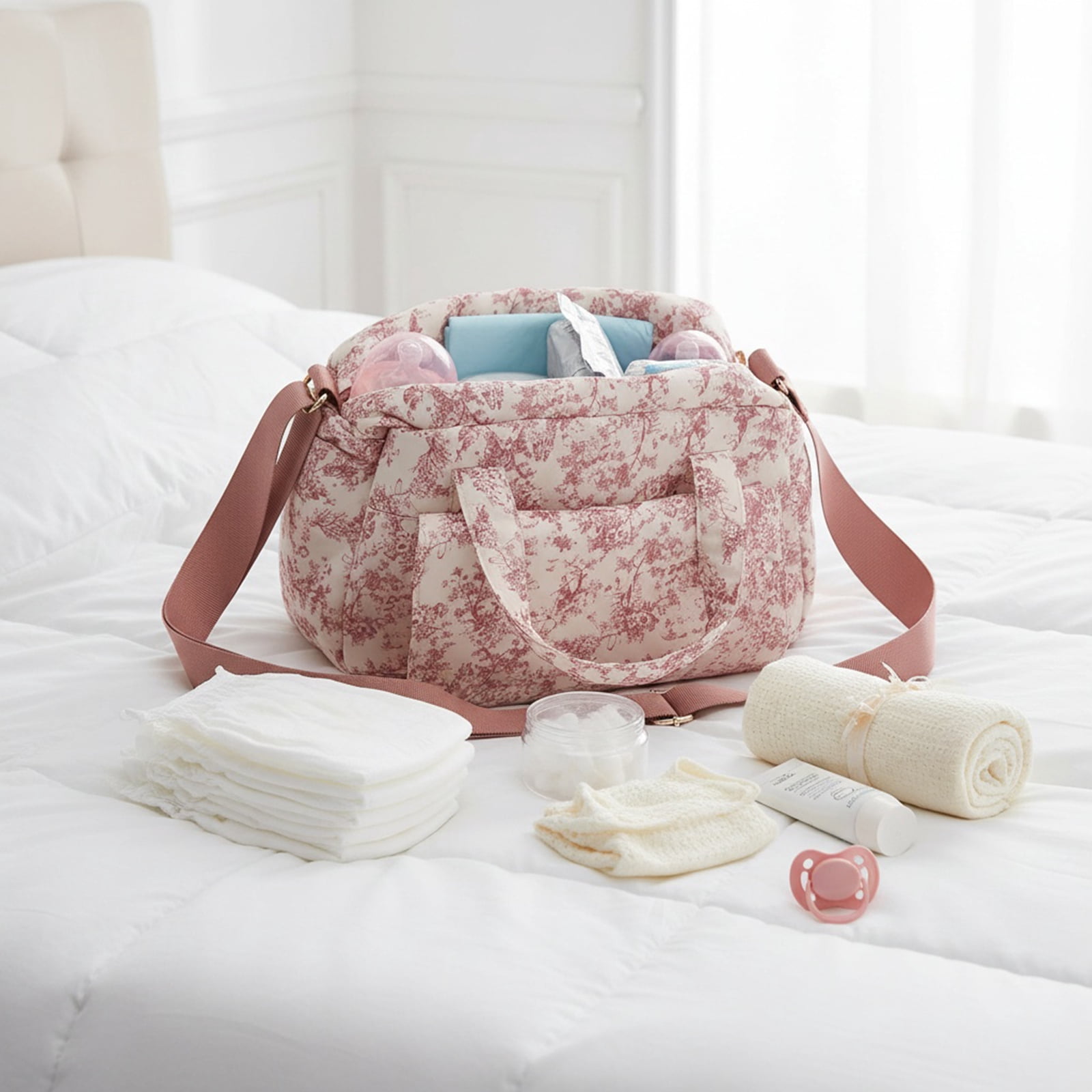 Travel Baby Diaper Bag Multifunction Polyester Diaper Tote Large Capacity Organizer For Mom Travel Daily Gift (style1)