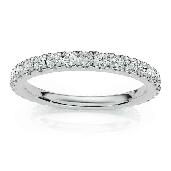 Pompeii 1 Ct Diamond Wedding Eternity Ring Lab Grown 14k White Gold (((G-H)),SI(2)-I(1))