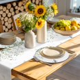 thumbnail image 4 of Eucalyptus Round 13 Inch Placemats Set of 6, Butterfly Sage Green Leaf Farmhouse Plant HeatResistant Non Slip Place Mats for Dining Table, Wipeable Braided Kitchen Table Mats for Housewarming, 4 of 9