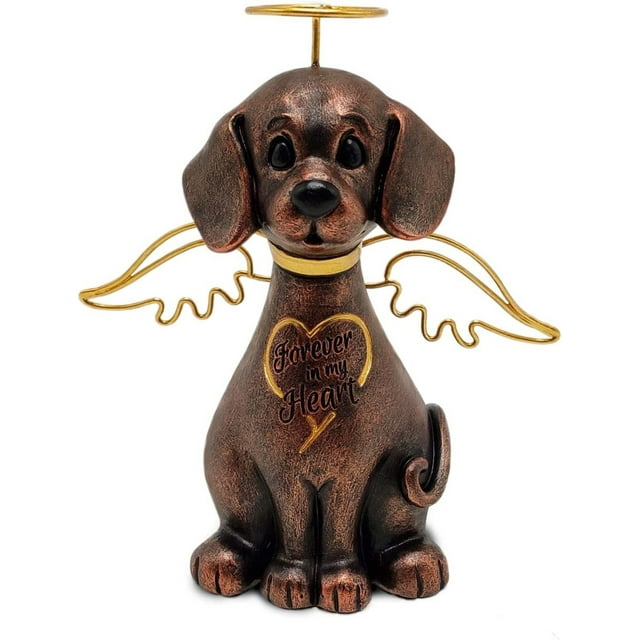 Statue Commémorative Chien Ange Fidèle - Hommage Intemporel pour Compagnon Canin Bien-Aimé, Hommage Commémoratif Éternel de Deuil