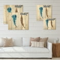 thumbnail image 4 of Designart 'Ethnic Boho Watercolor Feathers' Bohemian & Eclectic Print on Natural Pine Wood, 4 of 5