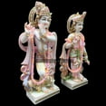 thumbnail image 4 of Radha Krishna statue Murti Large 30 inches Marble Radha Krishna idol Multicolor Divine Couple statue Radha Krishna figurine Handpainted Special Wedding Housewarming Anniversary Gifts Sculpture, 4 of 5