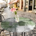 thumbnail image 6 of Sage Green Grey Round Tablecloth for 45-54 Inch Tables,Fitted Table Cover with Elastic Edge,Modern Oil Painted Abstract Art Aesthetics Waterproof Outdoor Table Cloth Protector for Patio Garden Dinner, 6 of 9