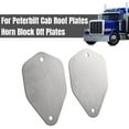 thumbnail image 4 of ALLTIMES 1Pair Horn Block Off Plates for Peterbilt, Silver 303 Stainless Steel CNC Technology, 4 of 8