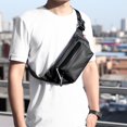 thumbnail image 3 of Bolsa Riñonera deportiva impermeable para hombrecon cremallera reflectanteriñonera (negro) Likrtyny Para Estrenar, 3 of 9