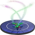 thumbnail image 2 of Colorful Led Solar Fountain With Rotating Nozzle High Power Water Pump With Battery Backup For Pond Swimming Pool, 2 of 8