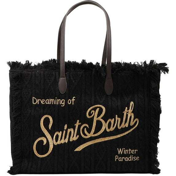 MC2 Saint Barth, Winter Bag Tricot Black, MC2_VANITY TRIC0O 00OR
