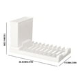 thumbnail image 3 of Foldable Dish Organizer Rack | Splicable Combination Kitchen Drainer | Cup Holder Bowl Spoon Pot Lid Shelf | Space-Saving Countertop | White Gray | 8.1x4.3x4.7 Inch, 3 of 4