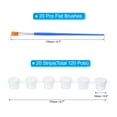 thumbnail image 2 of Uxcell 3ml/0.1oz Empty Paint Pots with Lids, 20 Strips 120 Pots Mini Paint Strip Cups with 20pcs Paint Brushes, Style 2, 2 of 6