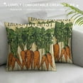 thumbnail image 3 of JEUXUS  Farmhouse Decorative Pillow Covers Farm Fresh Quote Vegetables Carrot with Orange Frame Throw Pillow Case Cushion Cover for Sofa Couch,Rustic Wood Grain, 3 of 5