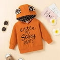 thumbnail image 4 of StylesILove Baby Toddler Girls 3D Ears Letter Print Long Sleeve Pullover Hoodie & Leopard Pants 2pcs Fall Winter Outfit (Orange, 12 Months), 4 of 7