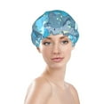 thumbnail image 3 of Kdxio Dolphin Print Shower Cap for Women,Elastic and Reusable,Double Waterproof Layers Bathing Hat, 3 of 9