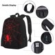 thumbnail image 3 of Disketp Red Spider Mochila Estampada de Gran Capacidad con Lonchera y Estuche, Set de 3 Piezas para Estudiantes, 3 of 7