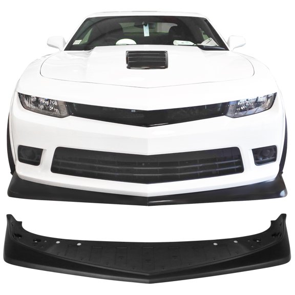 Ikon Motorsports Compatible with 2014-2015 Chevy Camaro Z28 Style Front Bumper Lip Matte Black