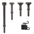 thumbnail image 1 of 5 Pcs Smoothing Air Hammer Tool Kit Pneumatic Chisel Bits Accessories 0.401'' (10mm) Shank Air Hammer Extended Length With Spring, 1 of 4