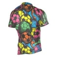 thumbnail image 2 of joogoo Art Soccer Footballs Pattern Men's Cycling Jerseys Mountain Bike Short Sleeve Tops S, 2 of 7