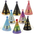 thumbnail image 3 of GOOHOCHY 8 piezas de sombreros de cumpleaños para niños, sombreros de fiesta de cumpleaños para niños, sombreros de cono para fiesta de cumpleaños, 3 of 8
