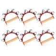 thumbnail image 1 of 6pc Bell Percussion Instrument Five Bell Leather Hand Bell Bracelet Bell, 1 of 1