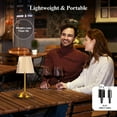 thumbnail image 5 of Bell and Howell Aurora Table Lamp Small Cordless Touch LED Rechargeable Lamp for Bedside Desk Gold, 5 of 7