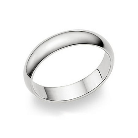 - 5MM Sterling Silver High Polish Plain Dome Tarnish Resistant Comfort Fit Wedding Band Ring Sz 9
