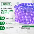 thumbnail image 2 of Tupkee LED Black Light Rope Light - 24 Feet, Indoor Outdoor - 10MM Diameter - 144 LED Long Life Blacklight Bulbs Rope Tube Lights - for Birthday Halloween Stage Fluorescent Glow Party Home Decoration, 2 of 7