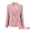 Pink, variant on DARING DIVA Women's Tweed Blazer Notched Lapel Double Breasted Suit Jacket M Pink