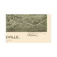 thumbnail image 2 of Historic Panoramic View - Harrisville West Virginia - Fowler 1899 - Vintage Wall Art, 2 of 4