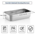 thumbnail image 2 of Loaf Pan, Set Of 2, Stainless Steel Bread Baking Mold, Rectangular Cake Pan, 2 of 5