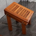thumbnail image 5 of Utoplike Teak Wood Shower Foot Stool for Shaving Legs, Non-Slip, 5 of 9