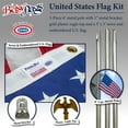 thumbnail image 5 of 6 ft. Steel Flagpole Betsy Flags American Flag Kit, Sewn Nylon Flag, Grommeted, Silver, 5 of 6