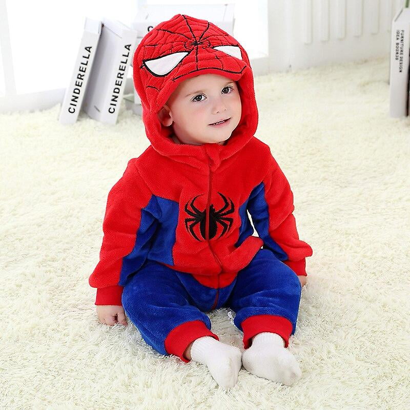 Chaqueta Niño Con Capucha Spiderman - Cremallera, Otoño Invierno - Tela Mezcla Algodón