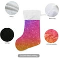 thumbnail image 3 of Custom Yellow Purple Glitter Christmas Stockings Christmas Presonalized Large Stocking Sock, Set of 1 Xmas Party Winter Decor Candy Bag Family Holiday Gift, 17.7 Inch, 3 of 7
