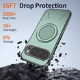 thumbnail image 7 of Magnetic For Google Pixel 10 Pro XL/9Pro XL Phone Case,360° Rotatable Ring Kickstand,Compatible with Mag-safe,Anti-Drop Protection,Heavy Duty Shockproof Anti-Scratch Rugged Phone Case Cover,Green, 7 of 7