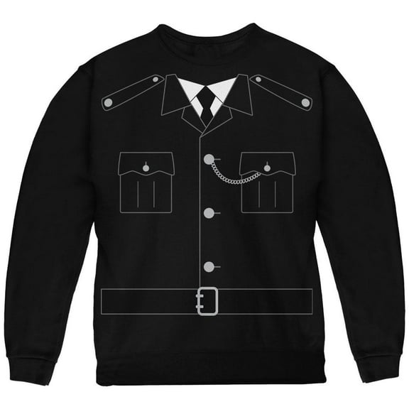 Halloween British Bobby Copper Police Costume Youth Sweatshirt Black YXL